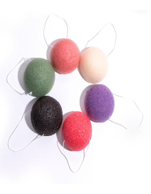 Half Ball Konjac Sponge face Body White Lavender Cherry Blossom Aloe Vera Set of Four for Baby Mothers